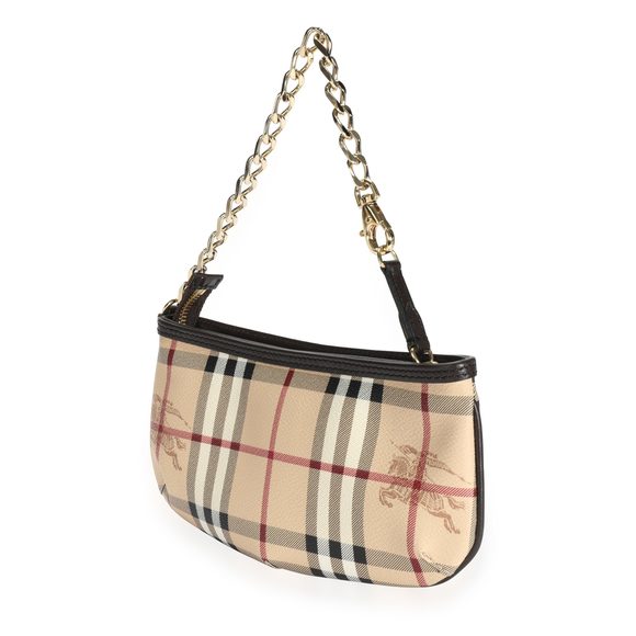 Burberry Haymarket Check Clara Chain Wristlet - Picture 2 of 8
